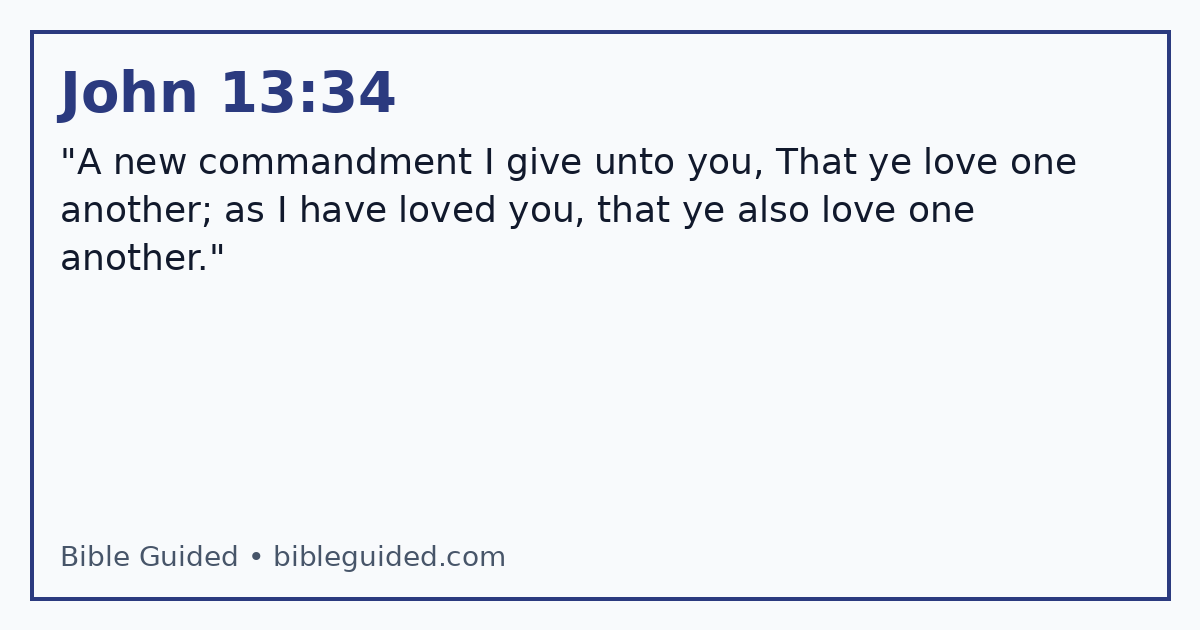 John 13:34 Unveiled: The Life-Changing Power of Love
